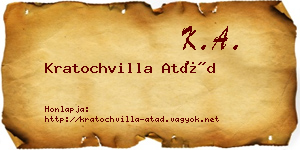 Kratochvilla Atád névjegykártya